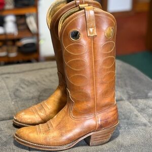 Classic Brown Leather Cowboy Boots